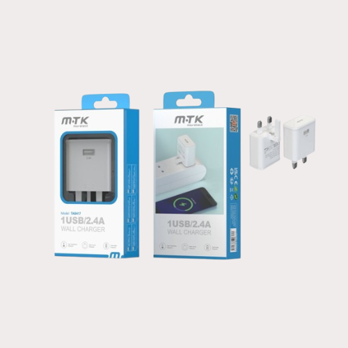 MTK Folding Pin Single USB Wall Charger